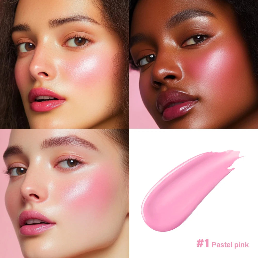 Cheek Blusher long lasting All-Day Liquid Blush makeup Silky texture blendable Colors Sponge Applicator Blush makeup Oasis Select