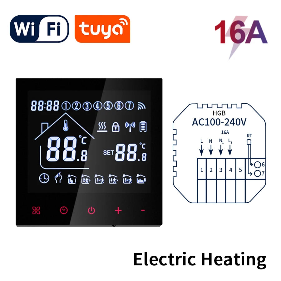 Tuya WiFi Smart Thermostat LCD Touch – Alexa & Google Home Smart Thermostat Oasis Select WiFi ElectricHeating