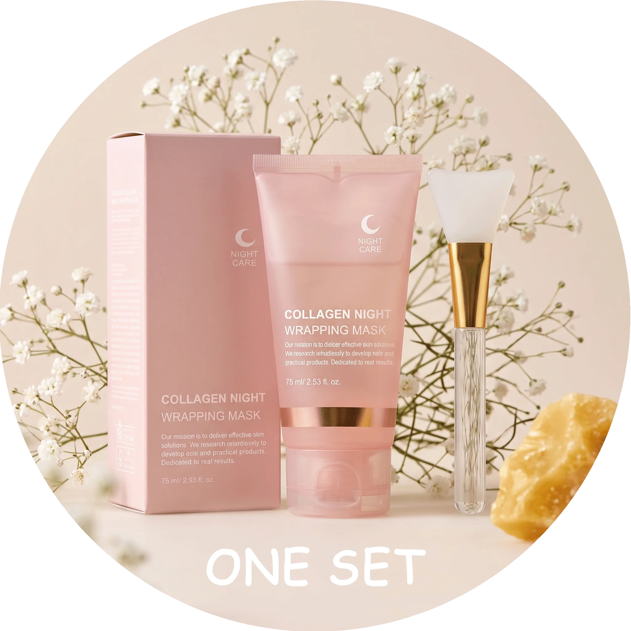 Collagen Peel-Off Facial Mask Deep Moisturizing Hydrating Reduce Skin Sagging Improve Dullness Night Wrapping Mask Skincare Set Oasis Select Facial Mask Set x 4PCS