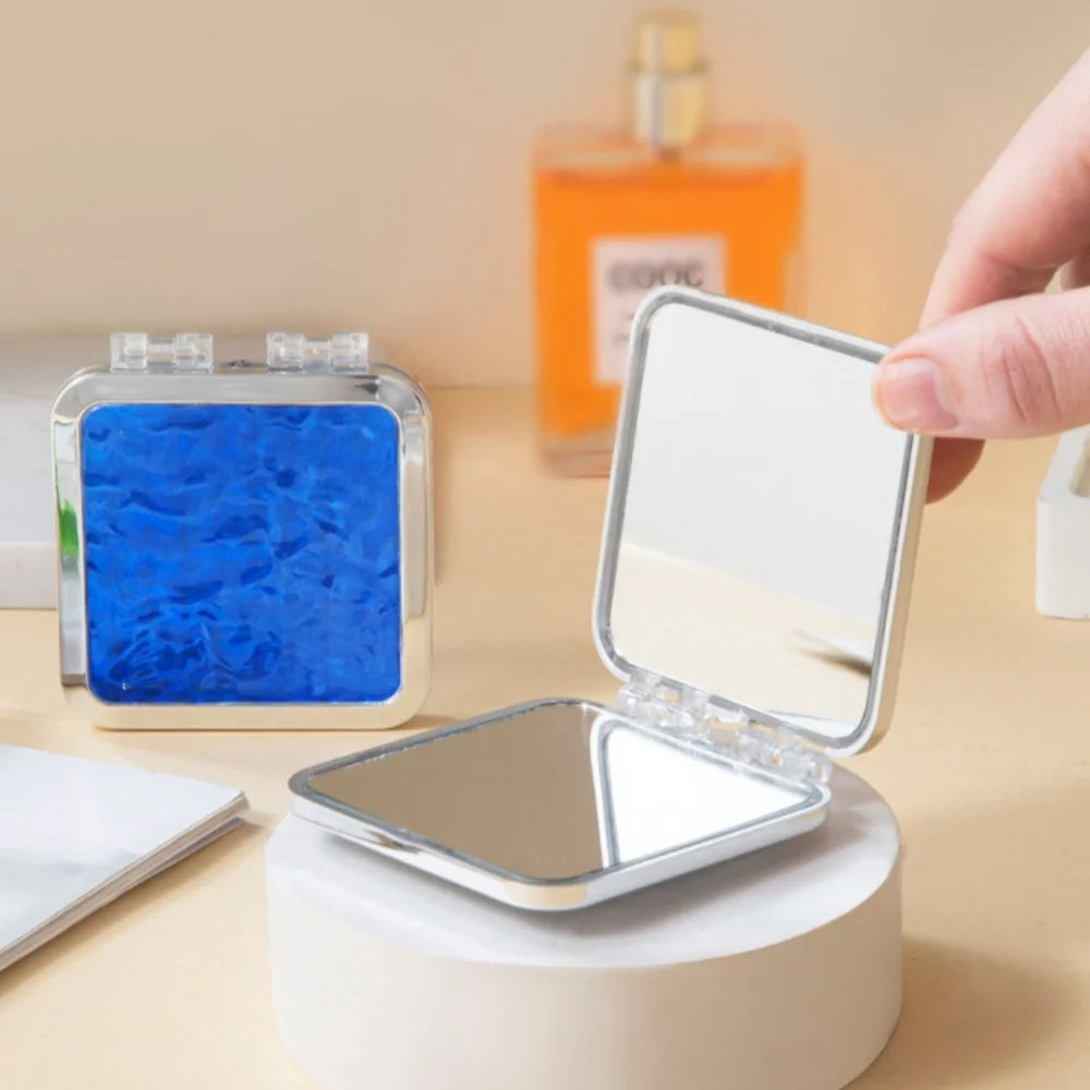 Double-Sided Folding Makeup Mirror | French Retro Water Ripple
