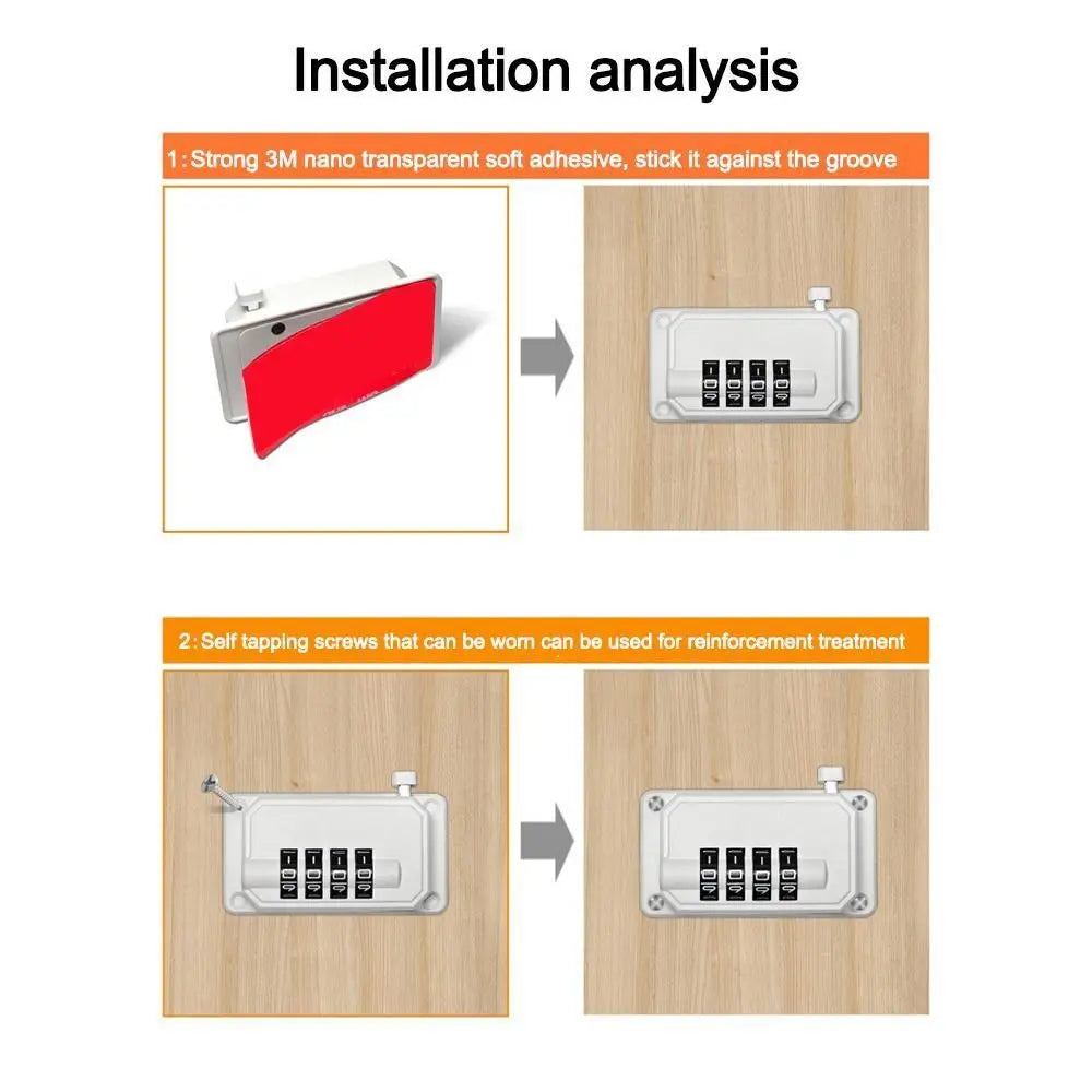 Anti-pinch Hand Safety Lock Adjustable No Drilling Cabinet Lock Unisex Protection Window Digital Password Lock for Home Oasis Select