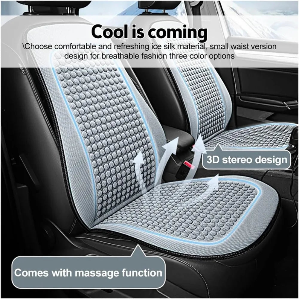 Car Seat Covers Summer Breathable Cooling Seat Cushion Universal Automobiles Seat Cover Bump Massage Seat Protector Pad Covers Oasis Select