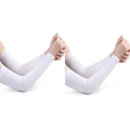 1/2pair Unisex Arm Guards for Men Women, Sleeve Warmers, Sports Sleeves, UV Sun Protection, Hand Cover, Support, Running Fishing Oasis Select 2pairs white-A