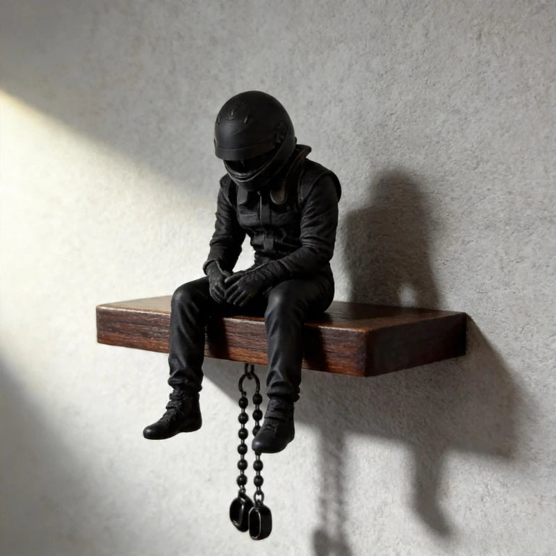 Creative Racing Style Seated Figurine 3D Printed Miniature Home Desk Ornament for Bedroom Gaming Room Home Aesthetic Decor Gifts Oasis Select