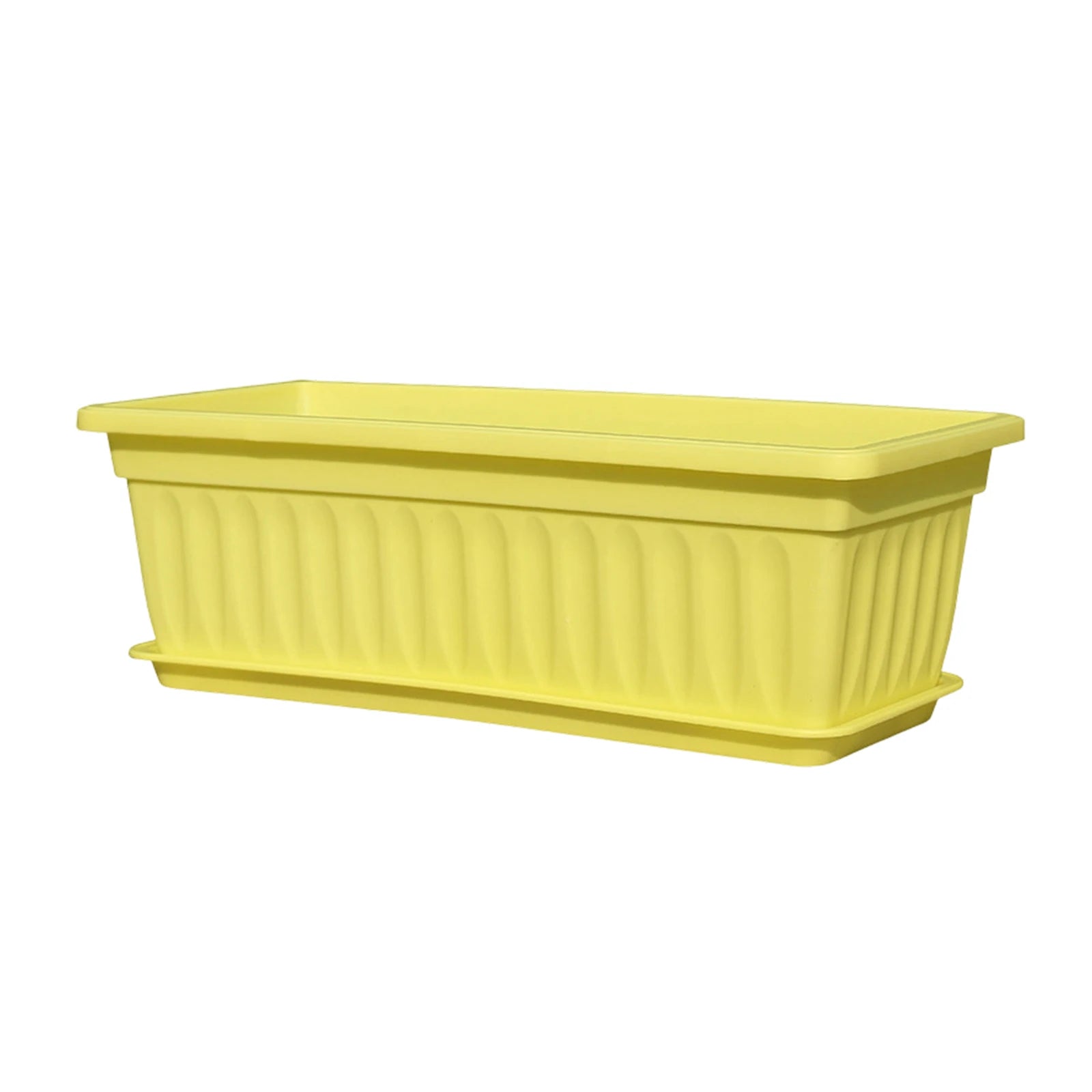 Plastic Vegetable Planters Rectangular Flowerpots For Balcony Indoor Gardening Breathable Plants Pots Garden Tools Oasis Select Yellow One Size