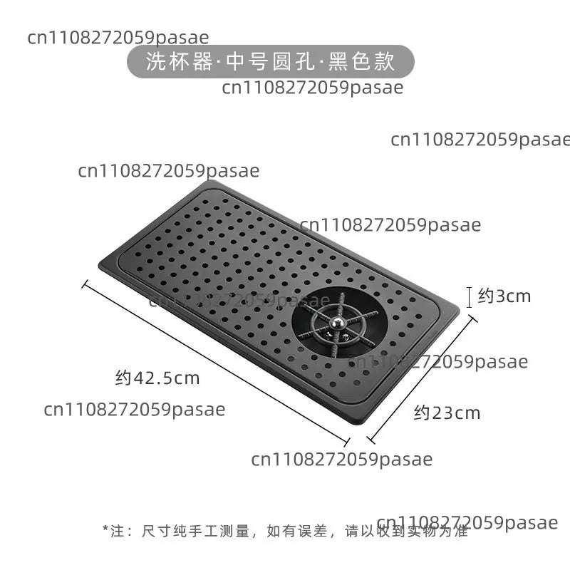 Embedded Cup Washer Sink, Commercial Coffee Shop Bar Counter, Stainless Steel Coffee Cup High-pressure Washer Oasis Select Round hole black