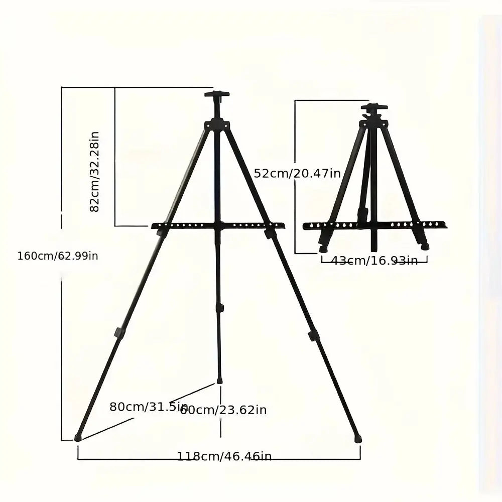 Sketch Drawing Portable Design Sketch Easel Folding Adjustable Height Artist Easel Versatile Durable Metal Easel Art Studio Oasis Select