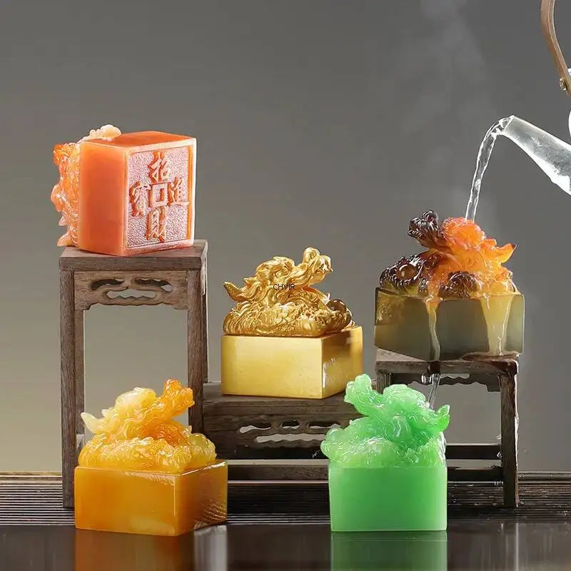 Color-changing Tea Pet Ornament Chinese Style Dragon Seal Tea Table Tea Tray Ornament Tea Pet Tea Play Kung Fu Tea Art Oasis Select