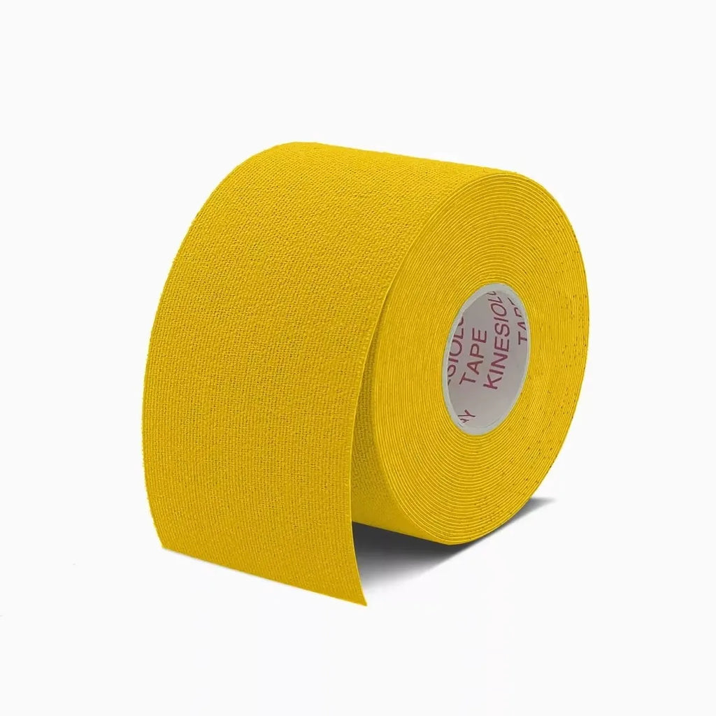 1pcs Sports Waterproof Kinesiology Tape Athletic Bandage Muscle Recovery Protector Strapping Pain Relief Tennis Gym Elastic Wrap Oasis Select Yellow 7.5CM