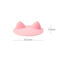 1pc Cute cat ear silicon cup lid cover dust heating leak sealed coffee cover round cover water cup accessories Oasis Select Pink