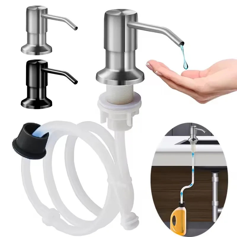 Soap Dispenser for Kitchen Sink, Kichen Sink Soap Dispenser,Extension Tube kit, Under Sink Soap Dispenser Pump, No Need More Ref Oasis Select