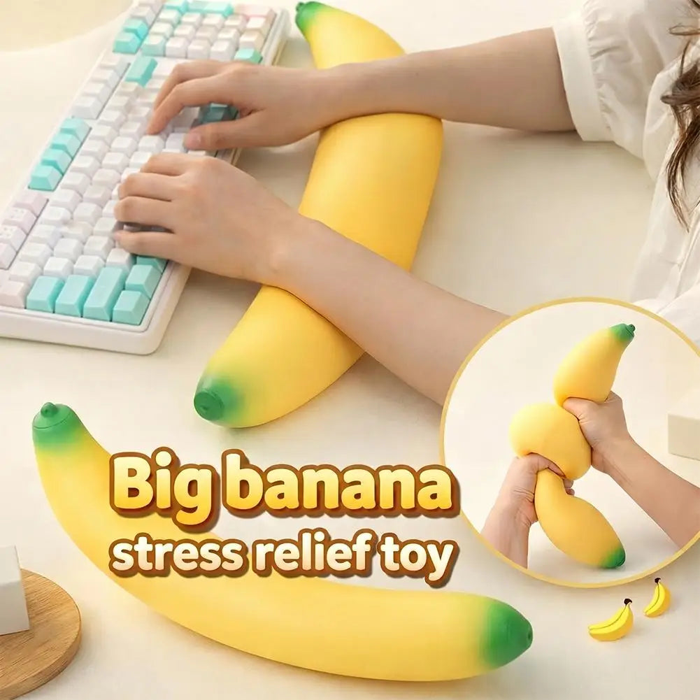 Simulation Giant Banana Squishy Toy Slow Rising Stress Relief for Adults Anti-Anxiety Fidget Toy Desk Accessory For Kids Gifts Oasis Select