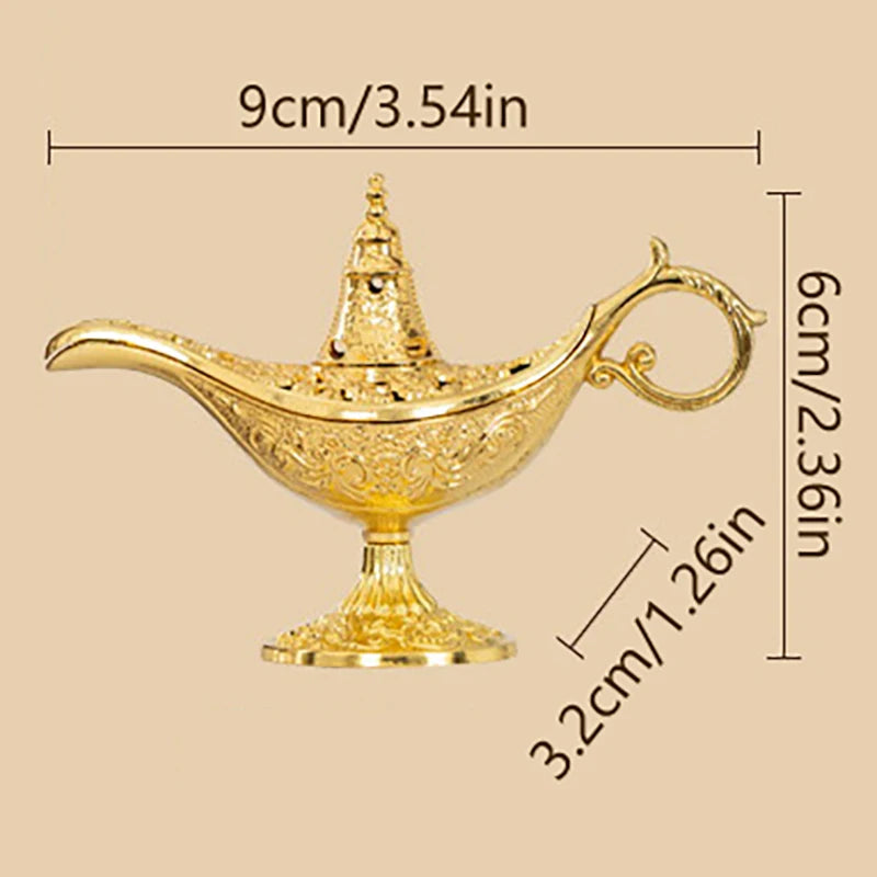 Retro Metal Incense Burner, Aromatherapy Burner, Suitable For Yoga, Meditation, Bedroom, Living Room Oasis Select 1pcs