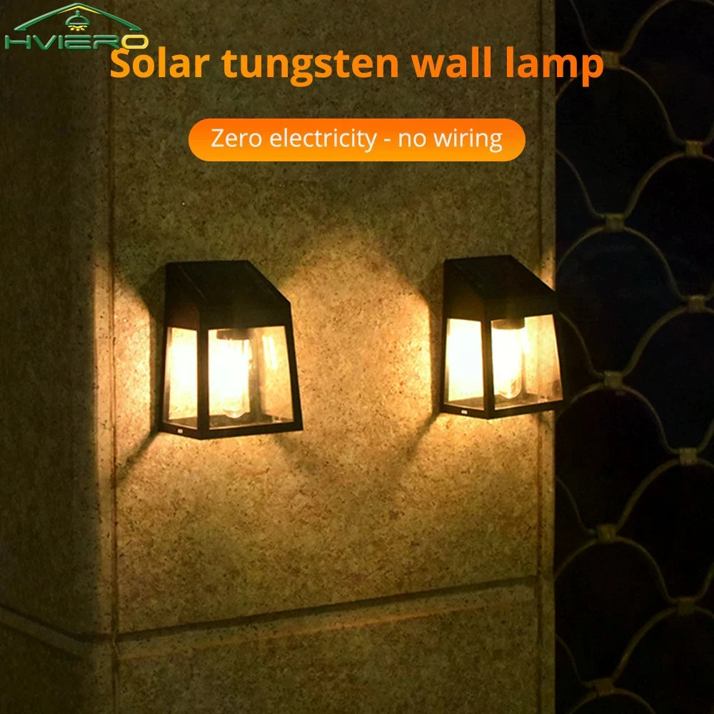 Solar LED Wall Light IP65 Waterproof Outdoor Garden Lamp