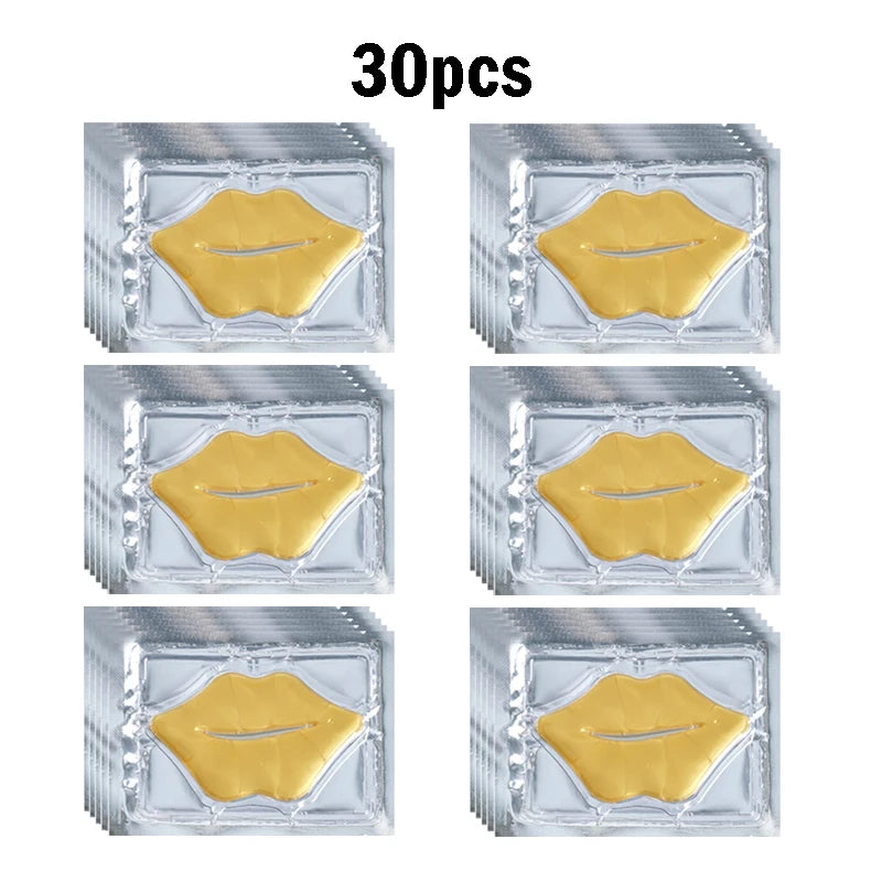 BIOAOUA Crystal Collagen Lip Mask – Plump & Moisturize Lips Collagen Lip Mask Oasis Select Gold 30pcs