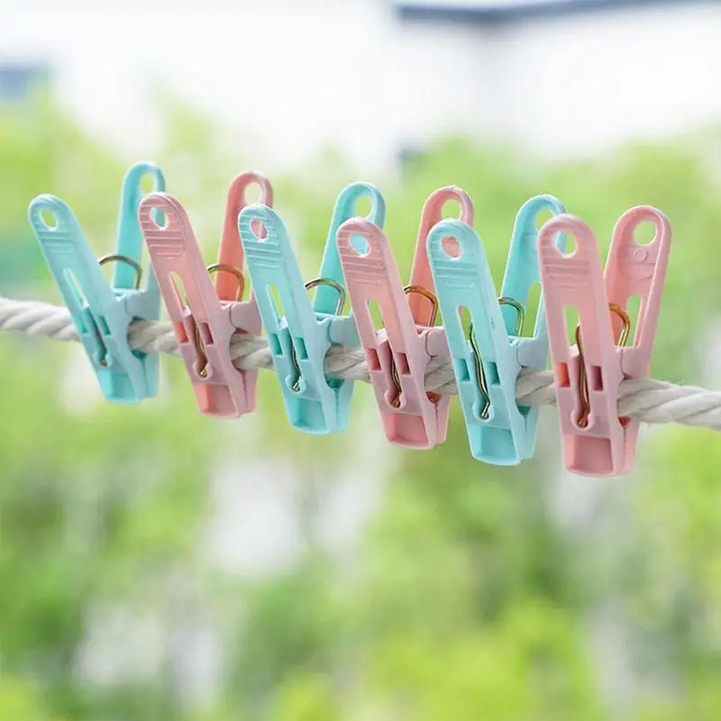30PCS Clothesline Clips Windproof Household Laundry Pins Clips with Basket Small Clothes Pegs for Socks Underwear Towels Clips Oasis Select