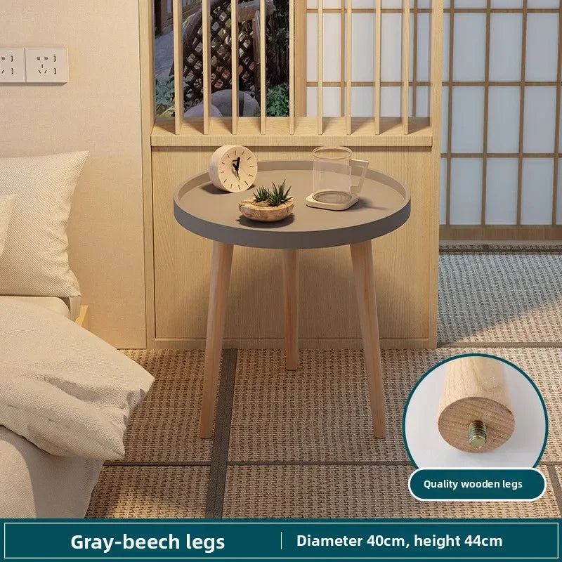 Multi-functional Nordic Small Round Table Coffee Sofa Side Living