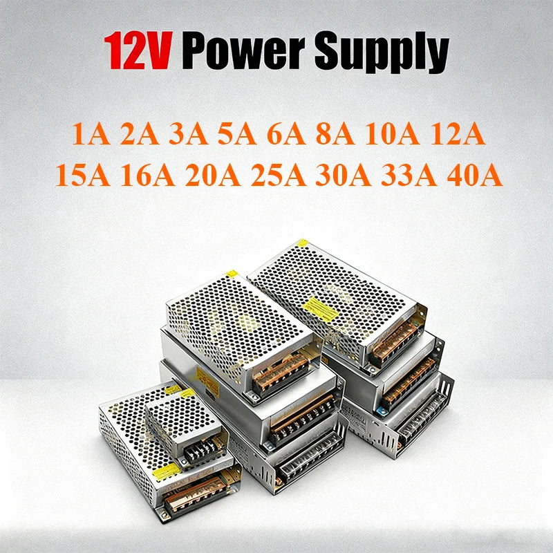 12V Switching Power Supply Transformer AC 220V 110V TO DC 12V Power Supply SMPS AC 220 110 V TO DC 12 V For LED Strip Light Lamp Oasis Select 12V 25A 300W