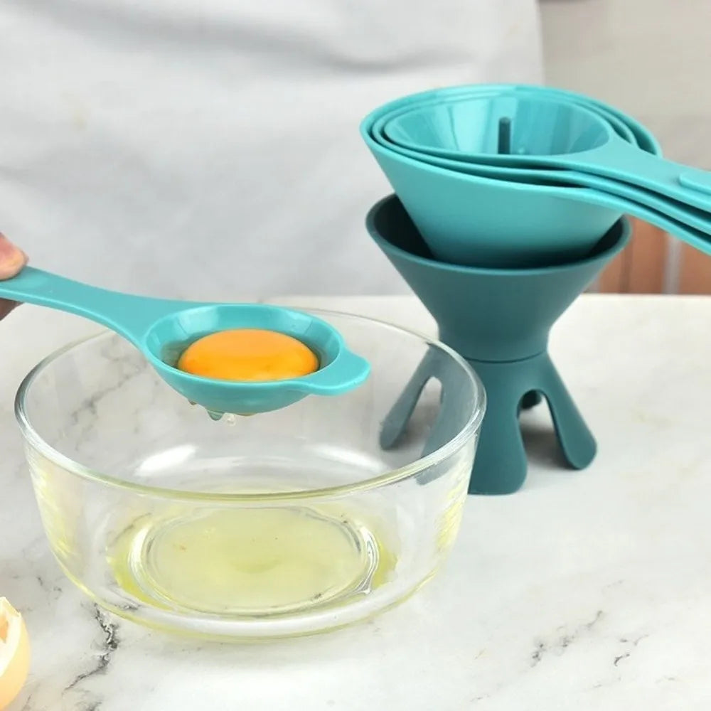 6-in-1 BPA-Free Kitchen Funnel Set with Filter Strainer