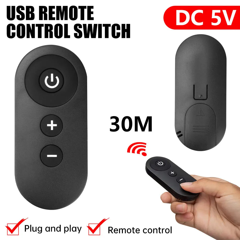 DC 5V USB RF Remote Switch - Wireless LED Strip Dimmer & Fan Speed Controller Module for Cabinet/Night Lights DIY Lighting Contr Oasis Select