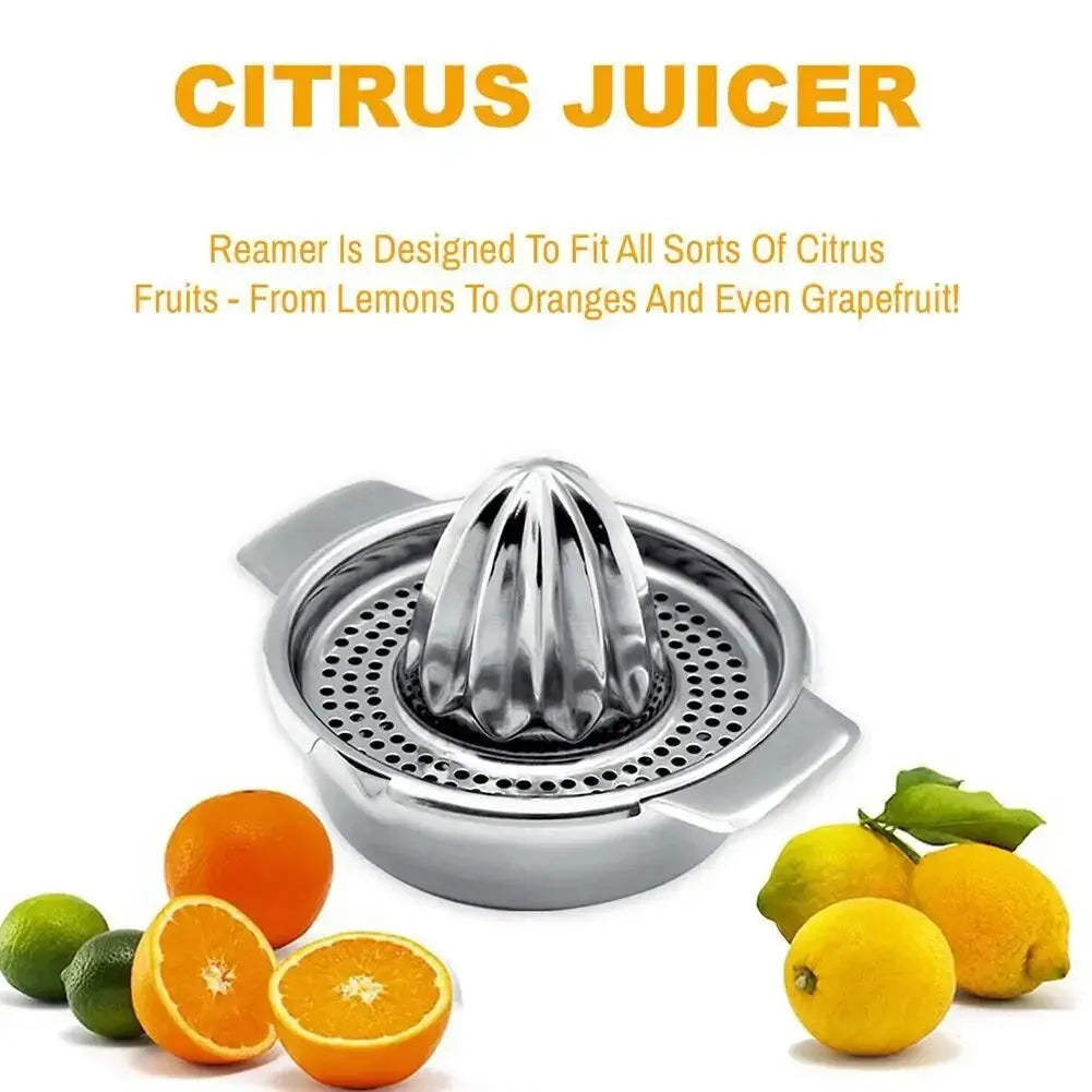 1pc Portable Stainless Steel Lemon Squeezer and Juicer with Bowl Container - Easy to Use and Convenient for Oranges, Lemons Oasis Select