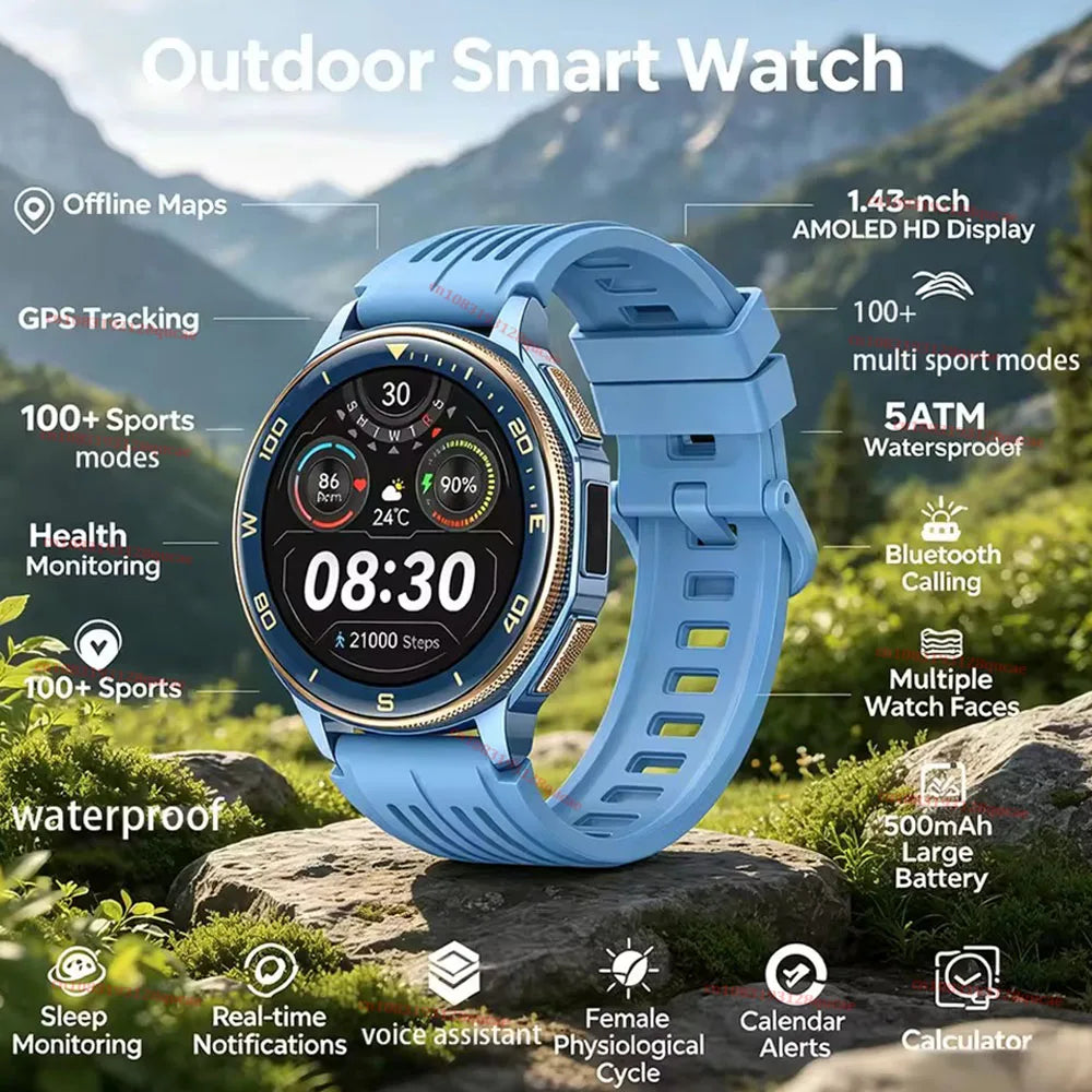 Ola Esporte GPS Smartwatch 5ATM AMOLED ChatGPT | HW12