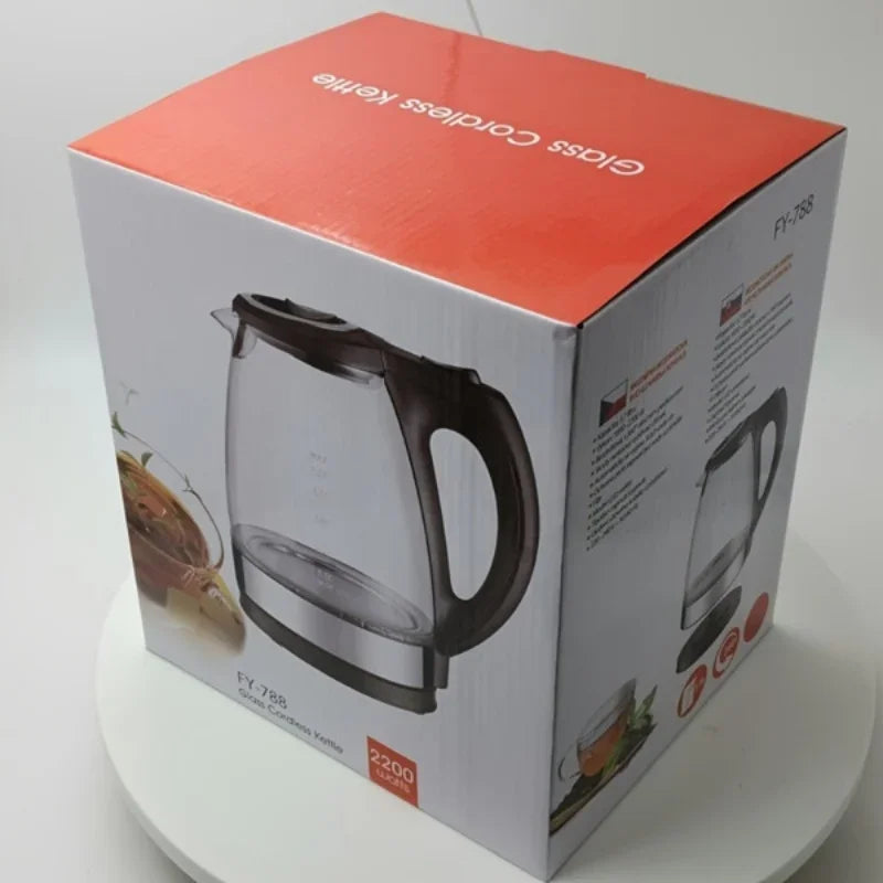 URGGU 1.7L Glass Electric Kettle 1200W – Auto Shut-Off