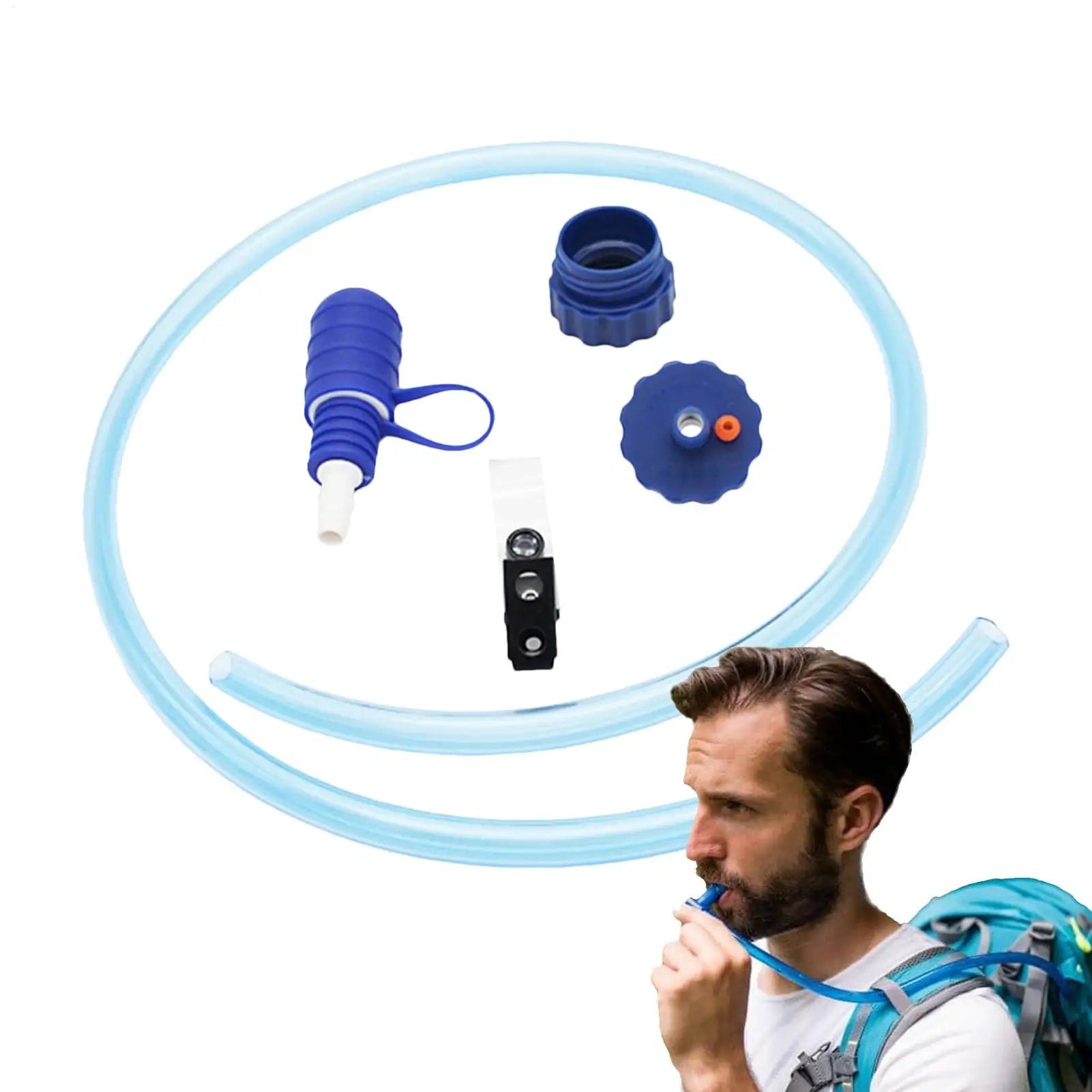 Water Bottle Drink Tube Hose Hydration System Drink Tube Kit Outdoor Hydration Pack Drinking Pipe for Backpacking Hiking Cycling Oasis Select