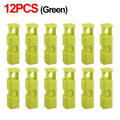 12 PCS Squeeze Bread Bag Clips Reusable Fresh Food Seal Plastic Clip Snack Bag Seal Spring Clip Home Kitchen Storage Oasis Select 12PCS GREEN