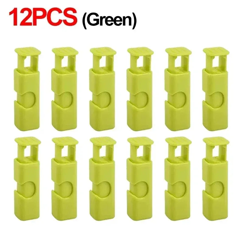 12-Pack Reusable Bread & Snack Bag Clips – Fresh Food Seal Bag Clips Oasis Select 12PCS GREEN