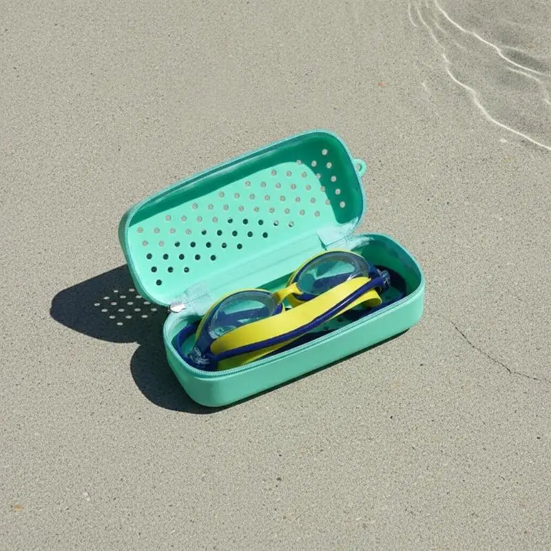 Portable Silicone Swim Goggle Case Perforated Breathable Eyeglasses Storage Bag Durable Swimming Goggles Protection Travel Use Oasis Select