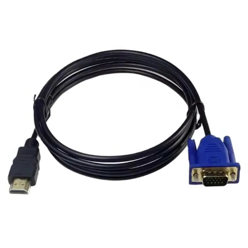 1.5m HDMI Video Connector Male to Male HDMI-Compatible To VGA Converter AV Adapter Cord Display Output For PC HDTV Cable Oasis Select
