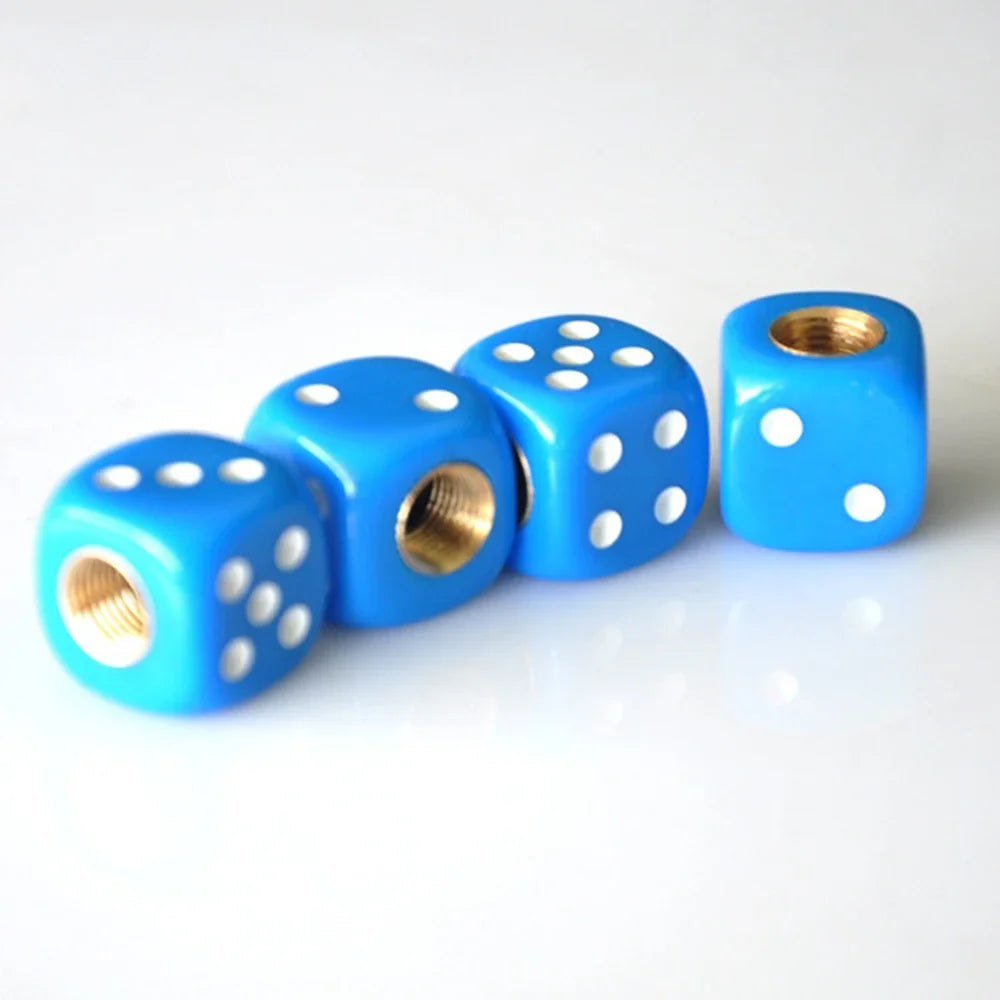 Dice Style Valve Caps Wheel Tire Cover Tyre Valve Plugs Alloy Wheels ABS Tire Wheel Cover For Car Motorcycle Bike Oasis Select