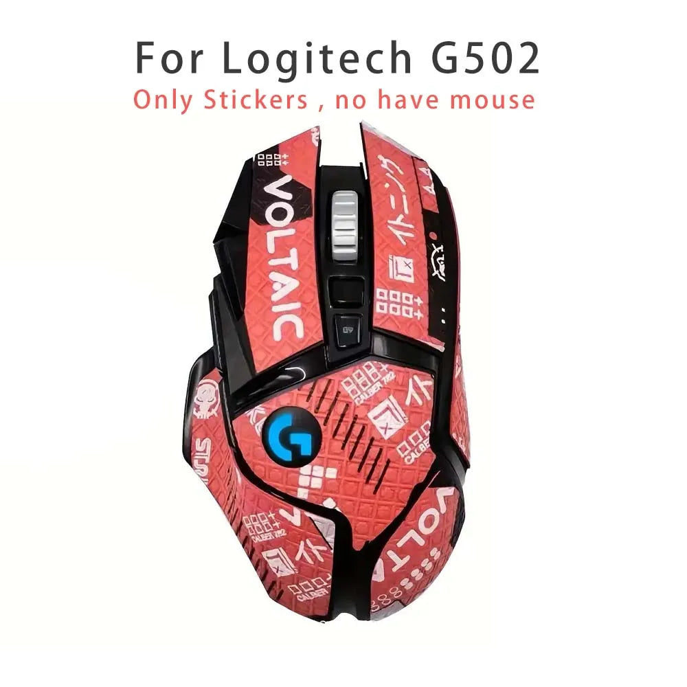 Anti-Slip Mouse Grip Stickers for Logitech G502 – PVC Mouse Grip Sticker Oasis Select G502 Full Red