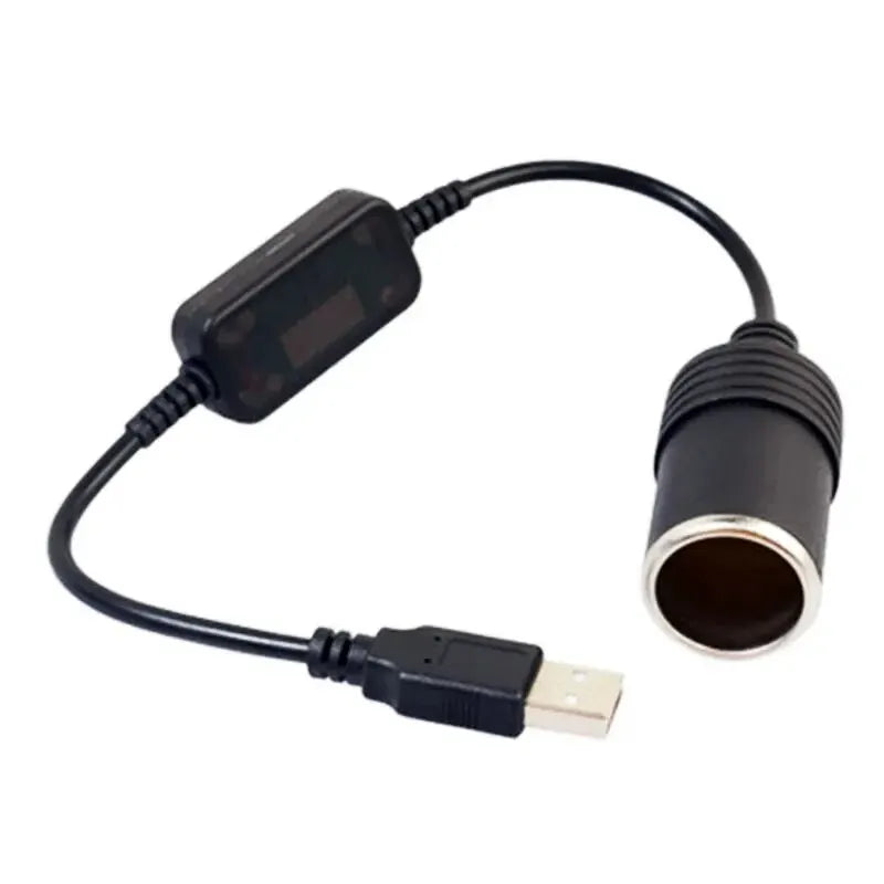 1pc 5V 2A USB To 12V Cigarette Lighter Socket USB Male to Female Cigarette Lighter Adapter Converter Car Electronics Accessories Oasis Select