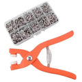 LIKE WISH Five Claw Button Installation Tool Pliers Invisible Snap Button Sewing-Free Button Set Is Suitable For DIY Crafts Oasis Select Orange Silver
