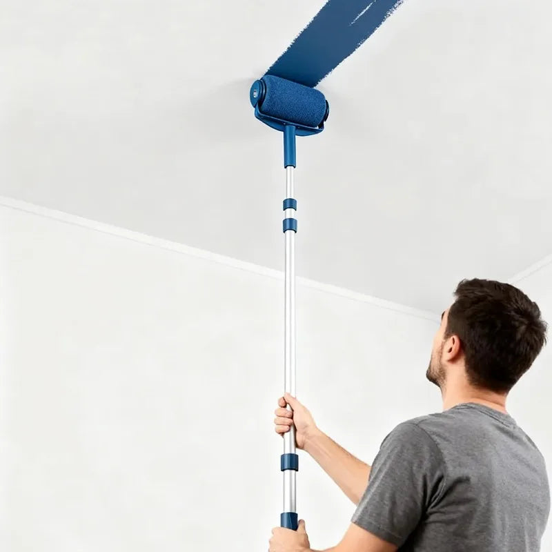 Paint Roller Brush Built in Paint Container Efficient Wall Paintings Tool Foam Roller Leak Proof Home Renovation Paintings Brush Oasis Select