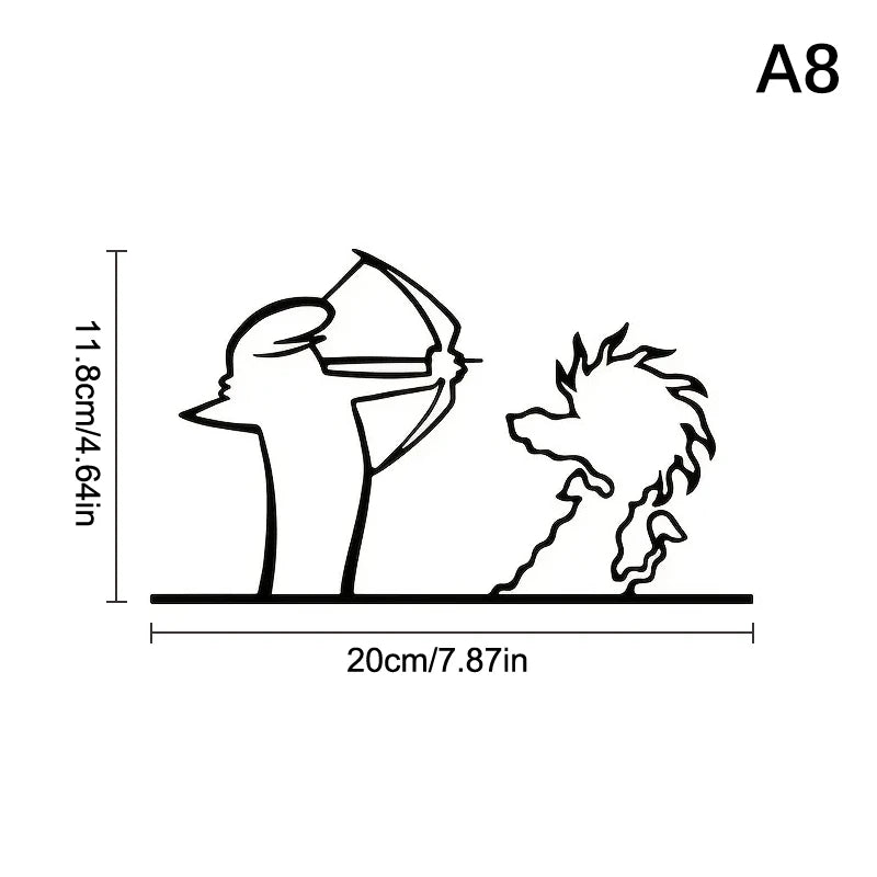 La Linea Minimalist Line Art Car Sticker & Wall Decal