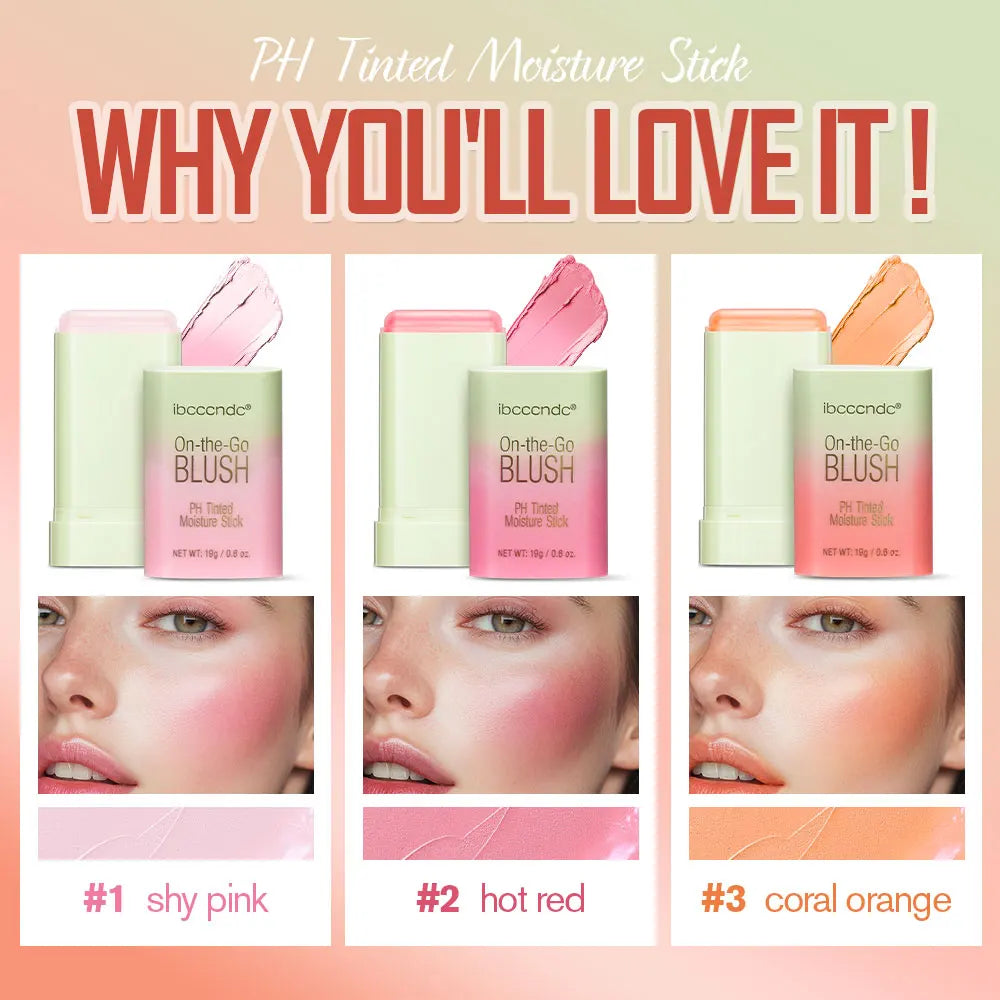 Temperature Change 3-in-1 Cheek Lip Tinted pixiBlush Stick Temperature Change Blush Makeup Products Cosmetic Palette Stick Face Oasis Select