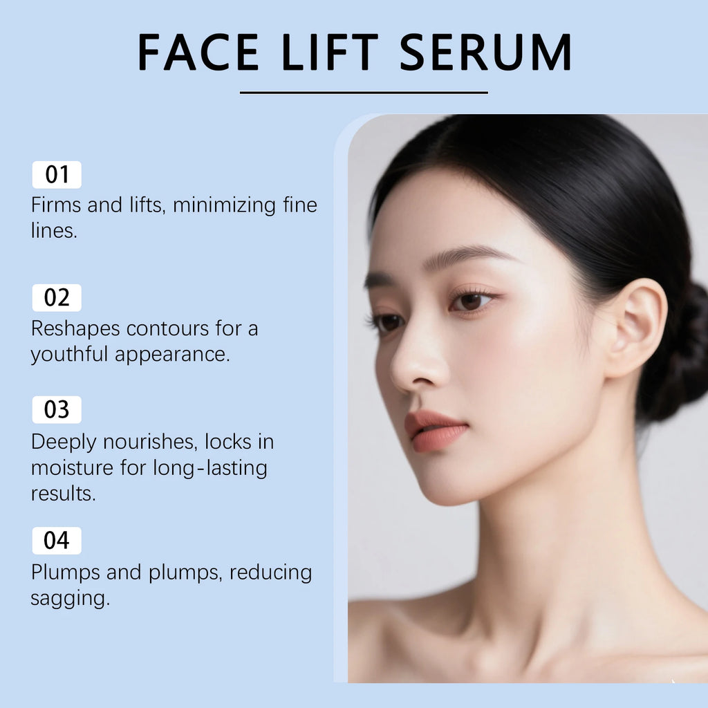 Instant Face Lifting Serum Firming Anti-Wrinkle Deep Moisturizing Brightening Smoothing Fade Fine Lines Tightening Essence Oasis Select