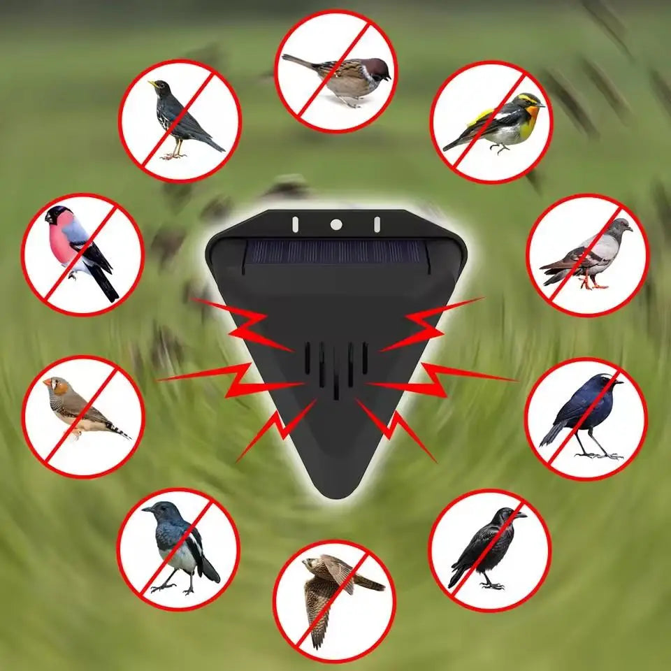 Solar Animal Repeller – Sound & Light Alarm, Weatherproof