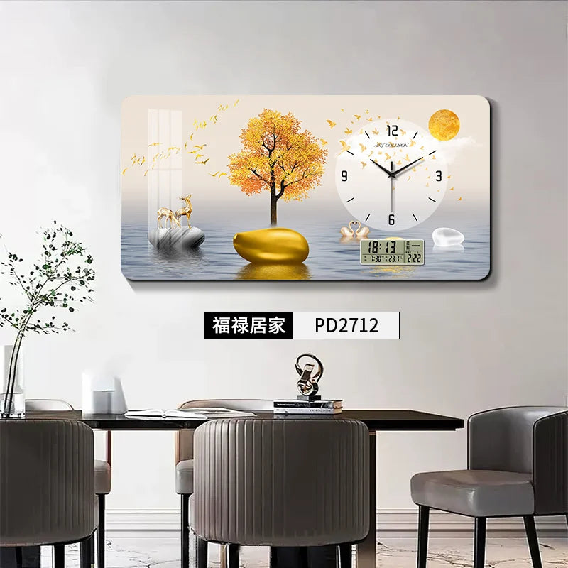 Perpetual Calendar Large Size Electric Meter Box Decorative Picture Wall Clock Distribution Box Block Decorative Wall Clock Oasis Select PD2712 85x45cm