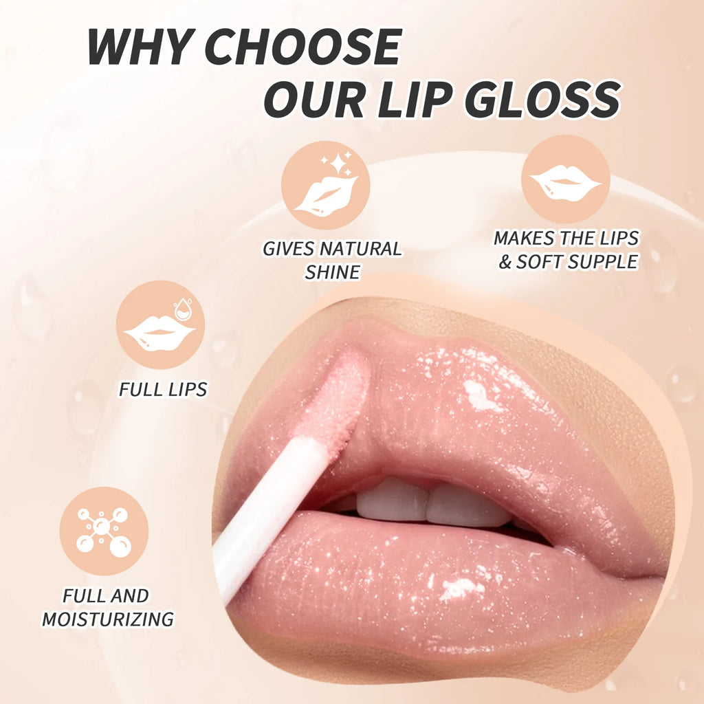 Hello Kiss Mirror Lip Gloss – Waterproof & Long-Lasting Shine