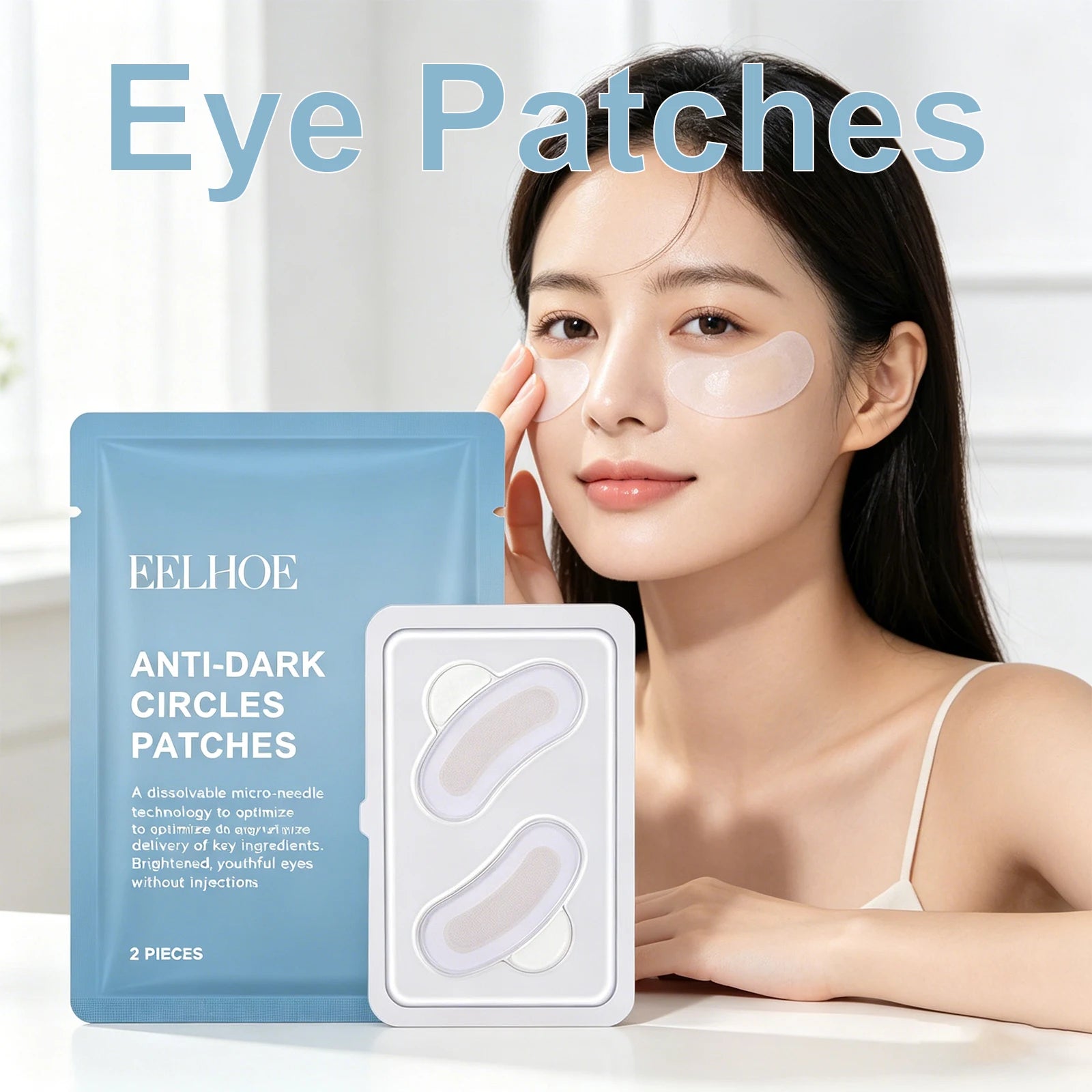 Anti Dark Circles Under Eye Patches Hyaluronic Acid Brightening Eye Mask Puffy Eyes Fine Lines Gentle to Hydrate and Care Oasis Select