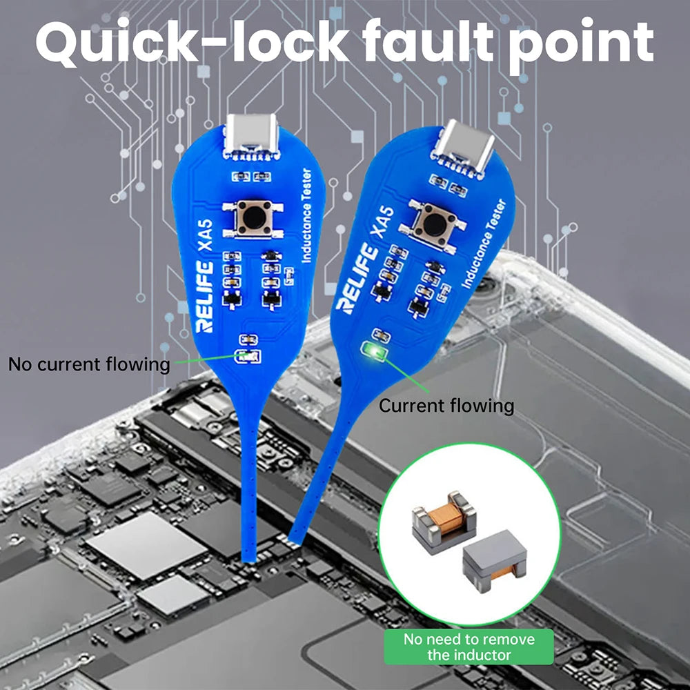 XA5 Motherboard Coil Tester for PC Repair Electromagnetic Induction Quick Fault Check Coil Tester Inductor Detector Tools Oasis Select