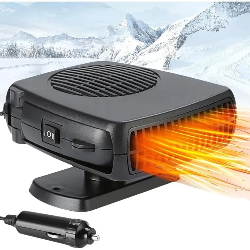 2 IN 1 Car Heater 12V 24V 150W 200W Portable Heater Fan Cooling Heating Auto Windshield Defroster Anti Fog Heater System Oasis Select
