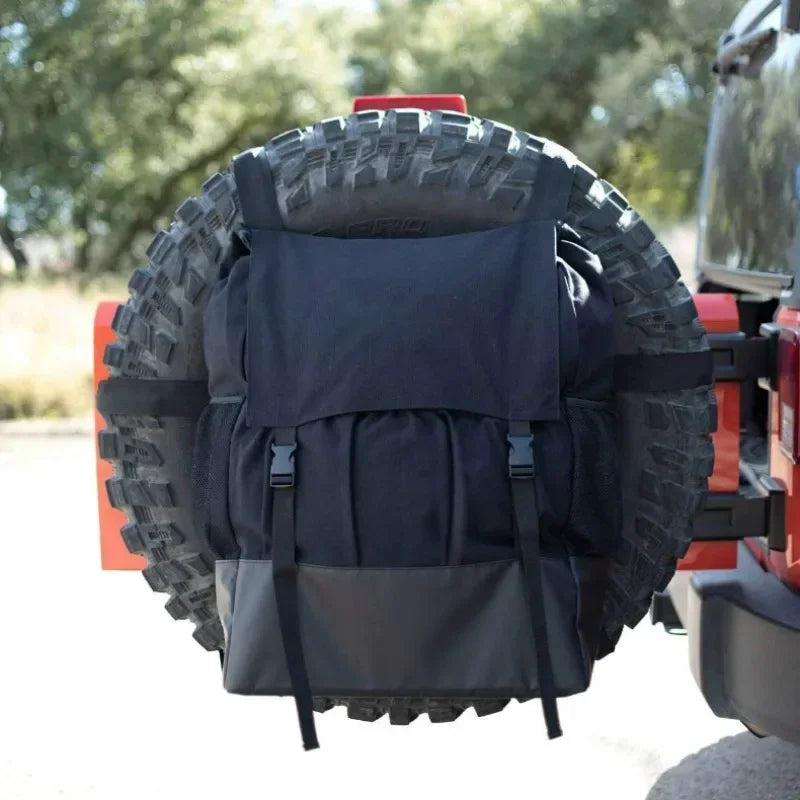 Car Spare Tire Garbage Bag Tool Storage Bag Spare Tire Hanging Bag Desert Off-road Spare Tire Storage Bag for Trucks and SUVs Oasis Select