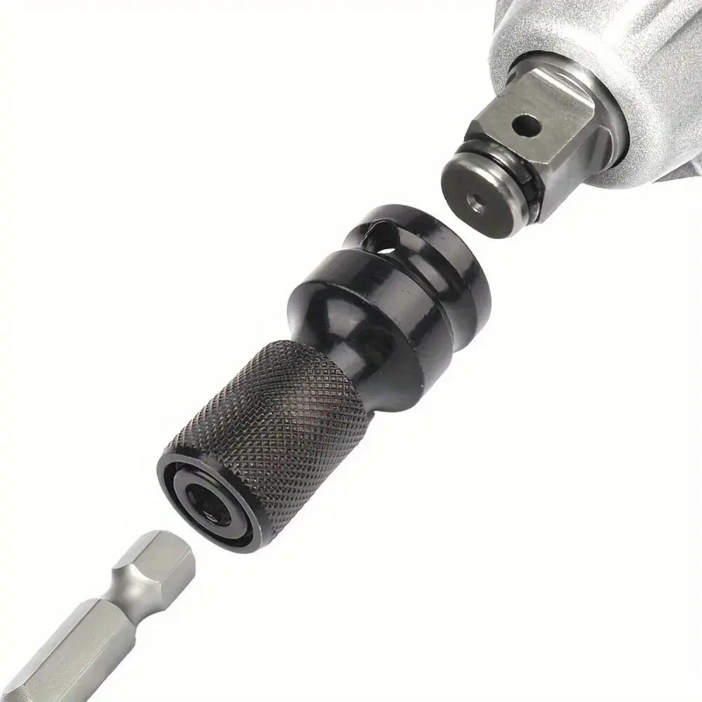 Impact Wrench Adapter 1/2 to 1/4 Hex to Square Socket Adapter Impact Grade Bit Holder for Cordless Drill Power Tools Oasis Select