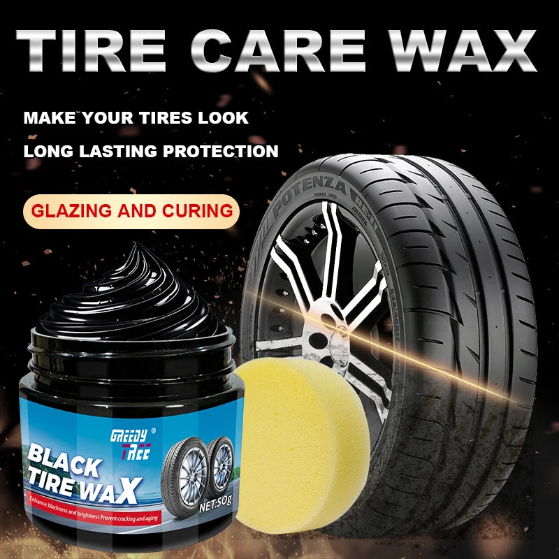 Black Tire Wax – Water-Resistant Wheel Shine & Protectant