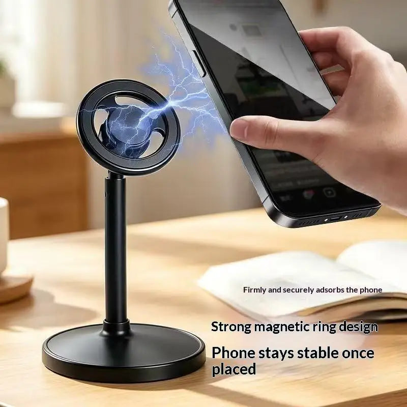 Adjustable Magnetic Phone Stand – 360° Rotation Telescopic Desk